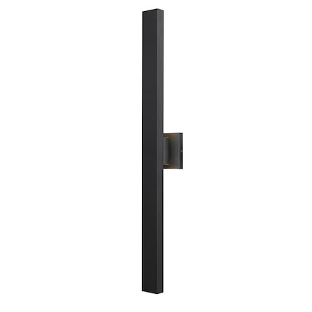 Z-Lite Edge Outdoor Wall, 2-Light, 4.5 In.W x 3.75 In.L x 33.25 In.H, Black/Sandblast 576M-2-BK-LED